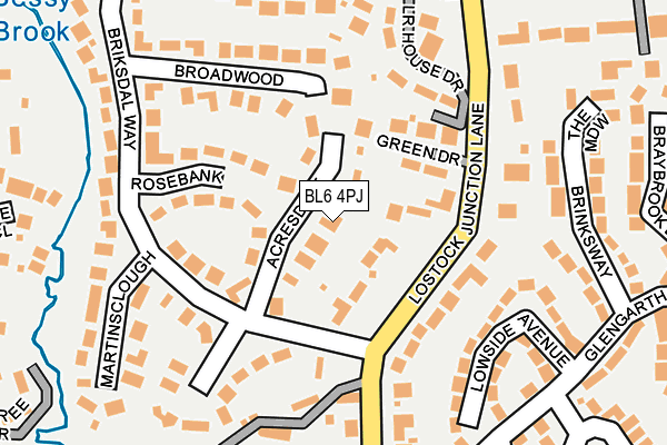 BL6 4PJ map - OS OpenMap – Local (Ordnance Survey)