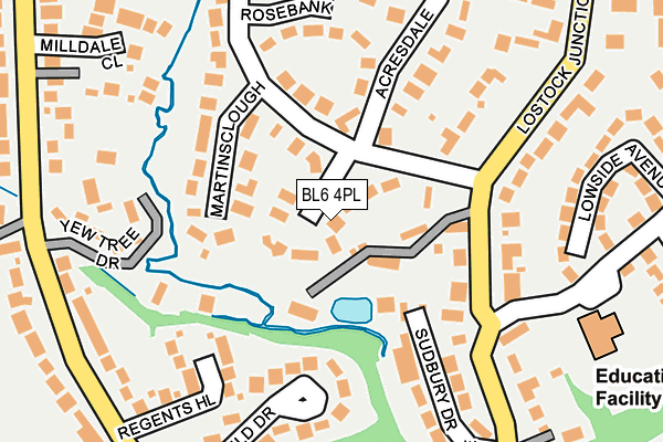 BL6 4PL map - OS OpenMap – Local (Ordnance Survey)