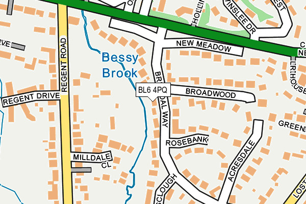 BL6 4PQ map - OS OpenMap – Local (Ordnance Survey)