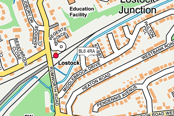 BL6 4RA map - OS OpenMap – Local (Ordnance Survey)