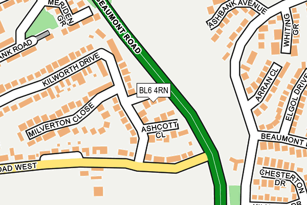 BL6 4RN map - OS OpenMap – Local (Ordnance Survey)