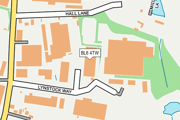 BL6 4TW map - OS OpenMap – Local (Ordnance Survey)