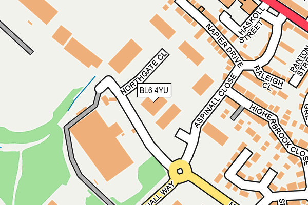 BL6 4YU map - OS OpenMap – Local (Ordnance Survey)