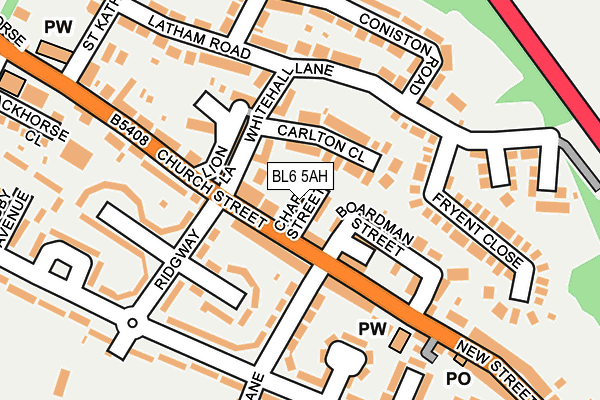 BL6 5AH map - OS OpenMap – Local (Ordnance Survey)