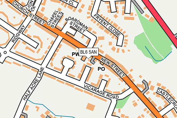 BL6 5AN map - OS OpenMap – Local (Ordnance Survey)