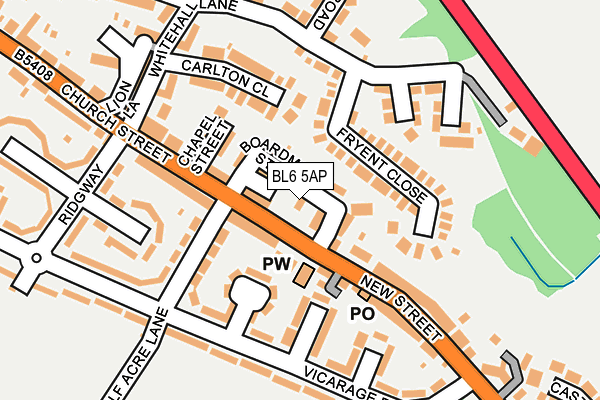 BL6 5AP map - OS OpenMap – Local (Ordnance Survey)
