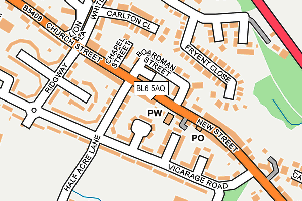 BL6 5AQ map - OS OpenMap – Local (Ordnance Survey)