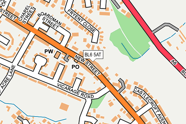 BL6 5AT map - OS OpenMap – Local (Ordnance Survey)