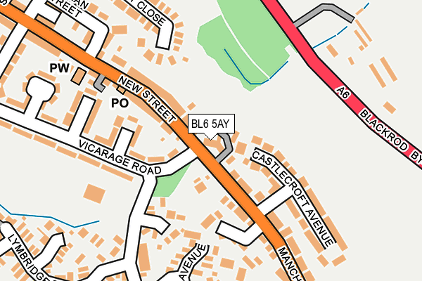 BL6 5AY map - OS OpenMap – Local (Ordnance Survey)