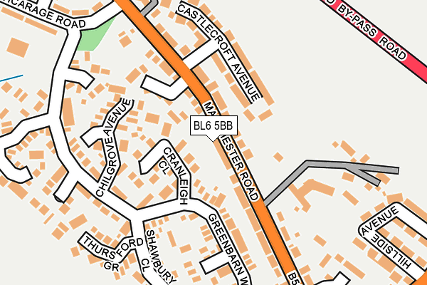 BL6 5BB map - OS OpenMap – Local (Ordnance Survey)
