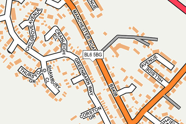 BL6 5BG map - OS OpenMap – Local (Ordnance Survey)