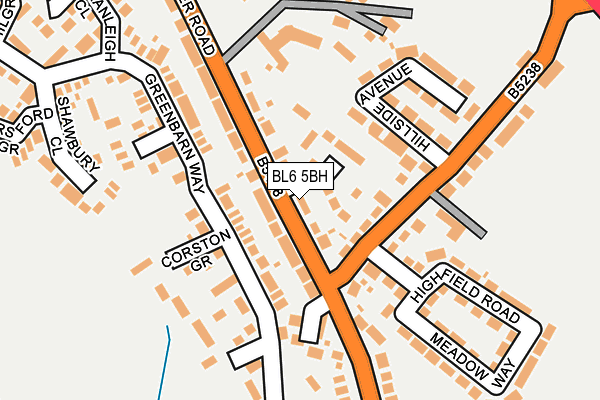 BL6 5BH map - OS OpenMap – Local (Ordnance Survey)