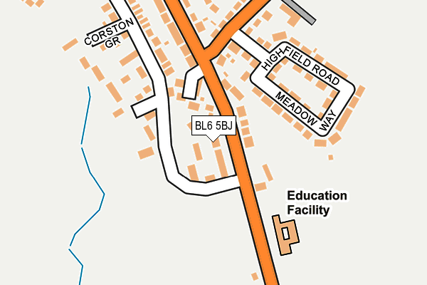 BL6 5BJ map - OS OpenMap – Local (Ordnance Survey)