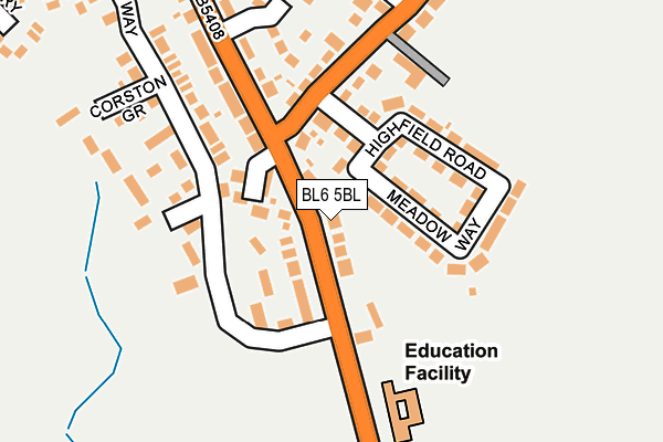 BL6 5BL map - OS OpenMap – Local (Ordnance Survey)