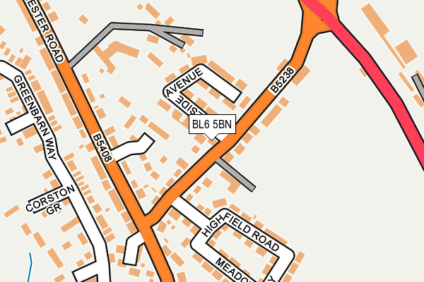BL6 5BN map - OS OpenMap – Local (Ordnance Survey)