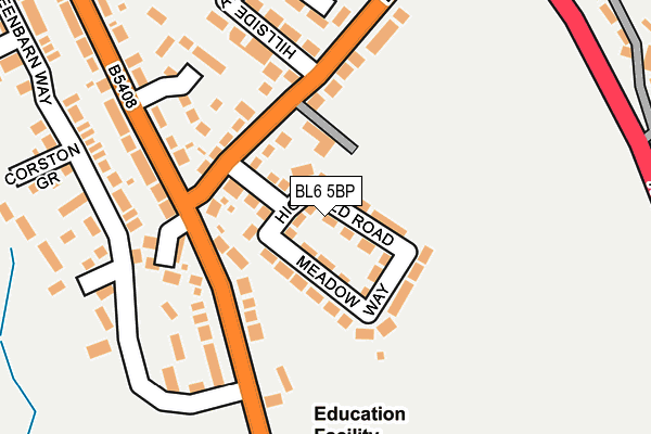 BL6 5BP map - OS OpenMap – Local (Ordnance Survey)