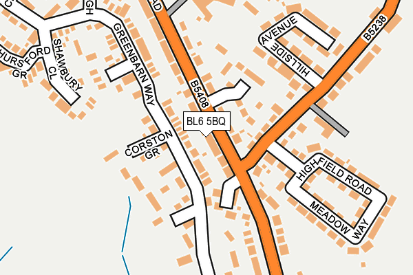 BL6 5BQ map - OS OpenMap – Local (Ordnance Survey)