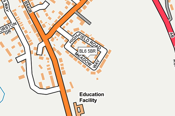BL6 5BR map - OS OpenMap – Local (Ordnance Survey)