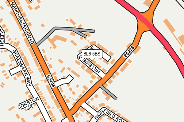 BL6 5BS map - OS OpenMap – Local (Ordnance Survey)