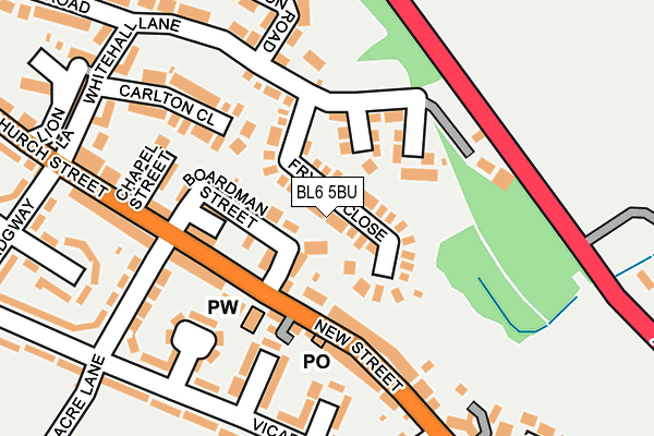 BL6 5BU map - OS OpenMap – Local (Ordnance Survey)