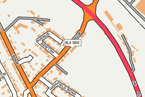 BL6 5BW map - OS OpenMap – Local (Ordnance Survey)