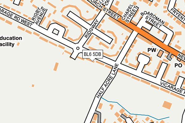 BL6 5DB map - OS OpenMap – Local (Ordnance Survey)