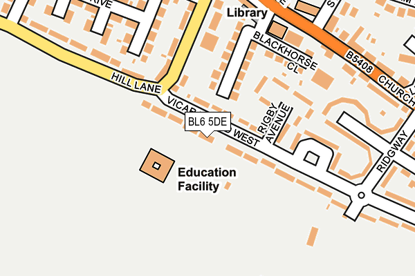 BL6 5DE map - OS OpenMap – Local (Ordnance Survey)
