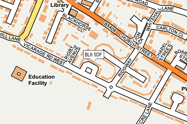 BL6 5DF map - OS OpenMap – Local (Ordnance Survey)