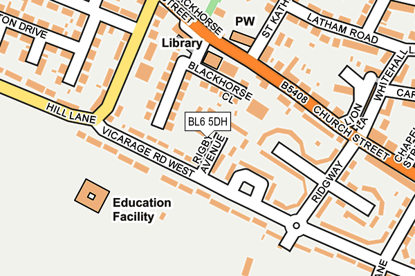 BL6 5DH map - OS OpenMap – Local (Ordnance Survey)