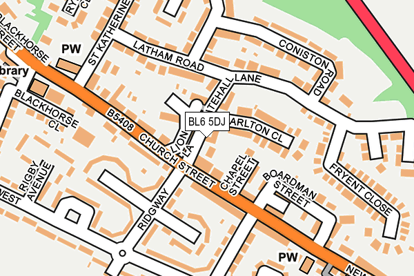 BL6 5DJ map - OS OpenMap – Local (Ordnance Survey)