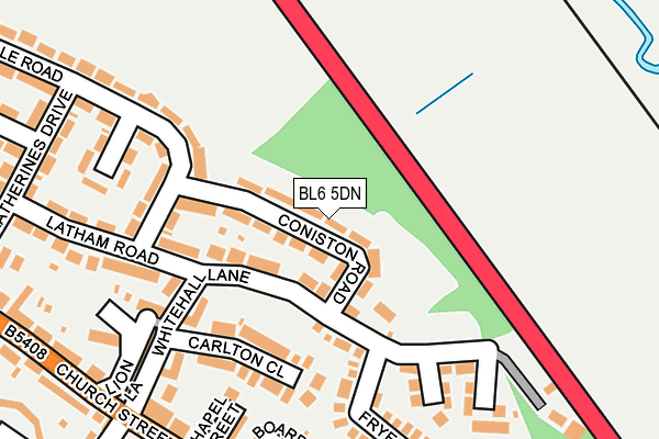 BL6 5DN map - OS OpenMap – Local (Ordnance Survey)