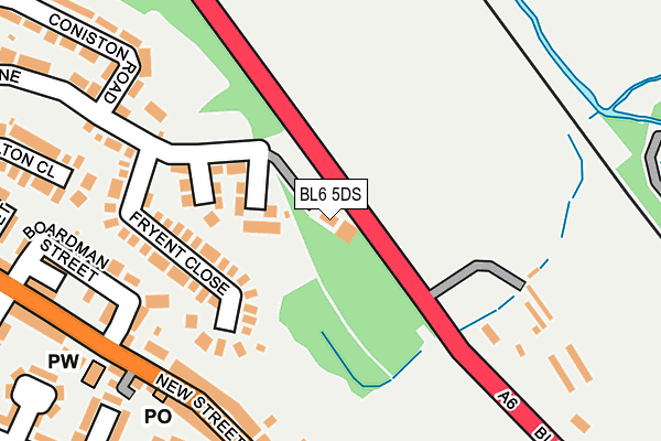 BL6 5DS map - OS OpenMap – Local (Ordnance Survey)