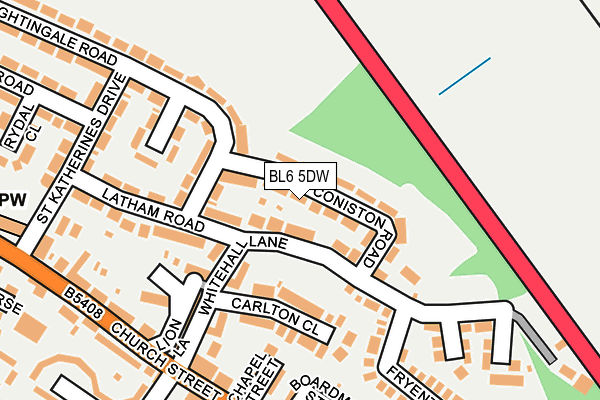 BL6 5DW map - OS OpenMap – Local (Ordnance Survey)