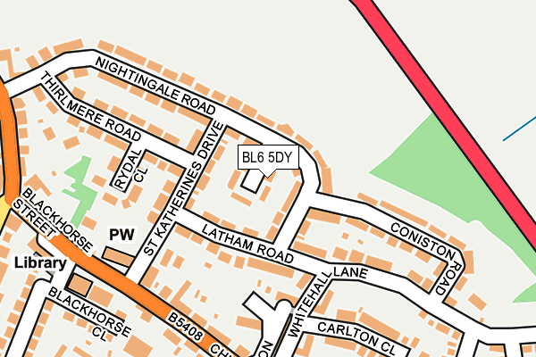 BL6 5DY map - OS OpenMap – Local (Ordnance Survey)