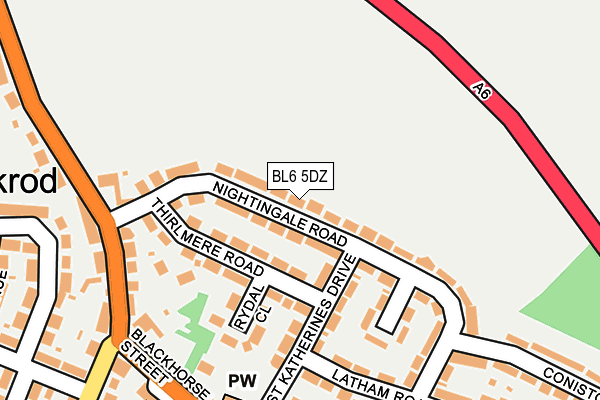 BL6 5DZ map - OS OpenMap – Local (Ordnance Survey)