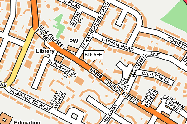 BL6 5EE map - OS OpenMap – Local (Ordnance Survey)