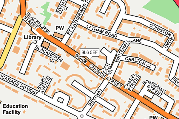 BL6 5EF map - OS OpenMap – Local (Ordnance Survey)