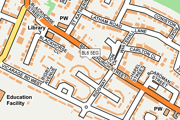 BL6 5EG map - OS OpenMap – Local (Ordnance Survey)