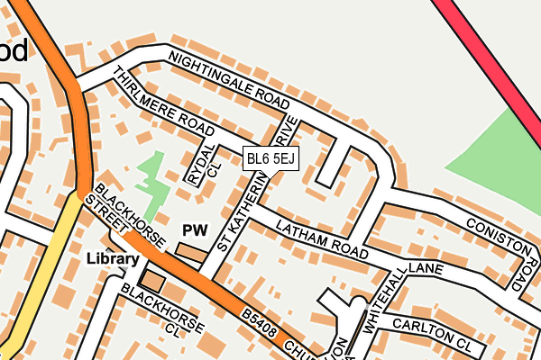 BL6 5EJ map - OS OpenMap – Local (Ordnance Survey)