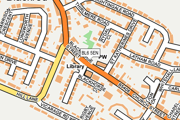 BL6 5EN map - OS OpenMap – Local (Ordnance Survey)