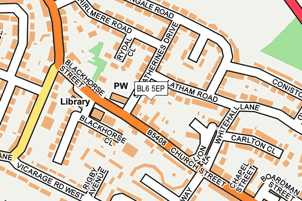 BL6 5EP map - OS OpenMap – Local (Ordnance Survey)