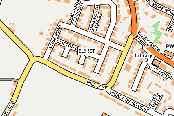 BL6 5ET map - OS OpenMap – Local (Ordnance Survey)