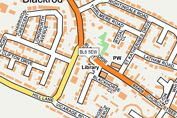 BL6 5EW map - OS OpenMap – Local (Ordnance Survey)