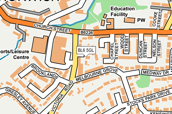 BL6 5GL map - OS OpenMap – Local (Ordnance Survey)