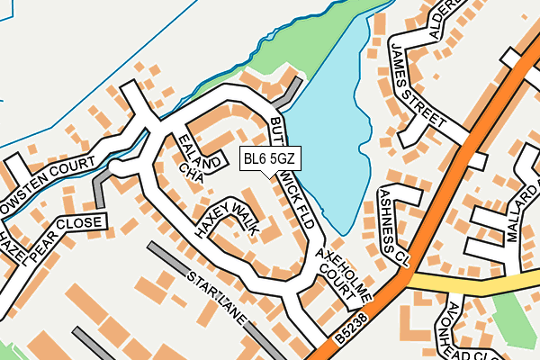 BL6 5GZ map - OS OpenMap – Local (Ordnance Survey)
