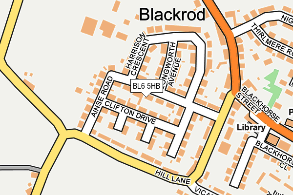 BL6 5HB map - OS OpenMap – Local (Ordnance Survey)