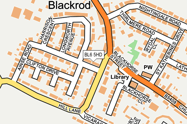 BL6 5HD map - OS OpenMap – Local (Ordnance Survey)