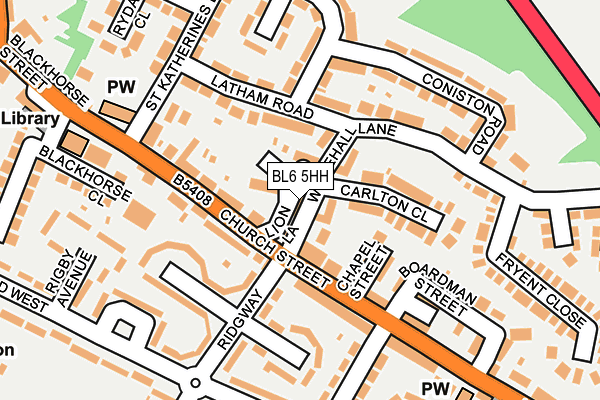 BL6 5HH map - OS OpenMap – Local (Ordnance Survey)