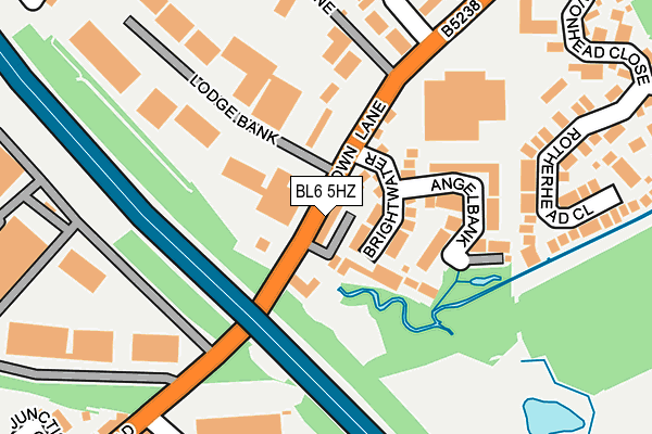 BL6 5HZ map - OS OpenMap – Local (Ordnance Survey)