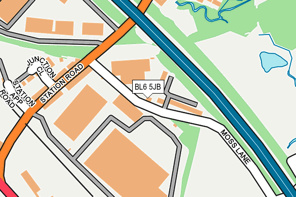 BL6 5JB map - OS OpenMap – Local (Ordnance Survey)